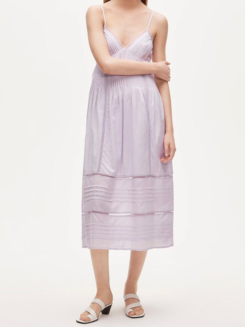 NWT J.Crew “Milano” Dress in Cotton Voile in Warm Lilac